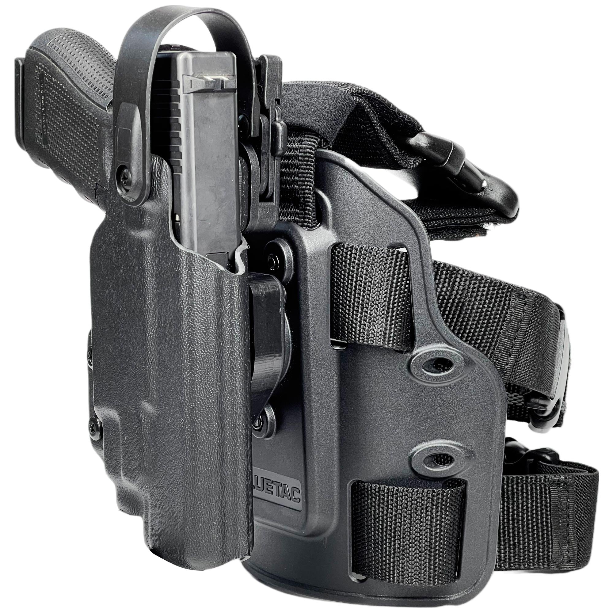 TACTIC - Mid ride holster rigs are our favorite. Creates a very
