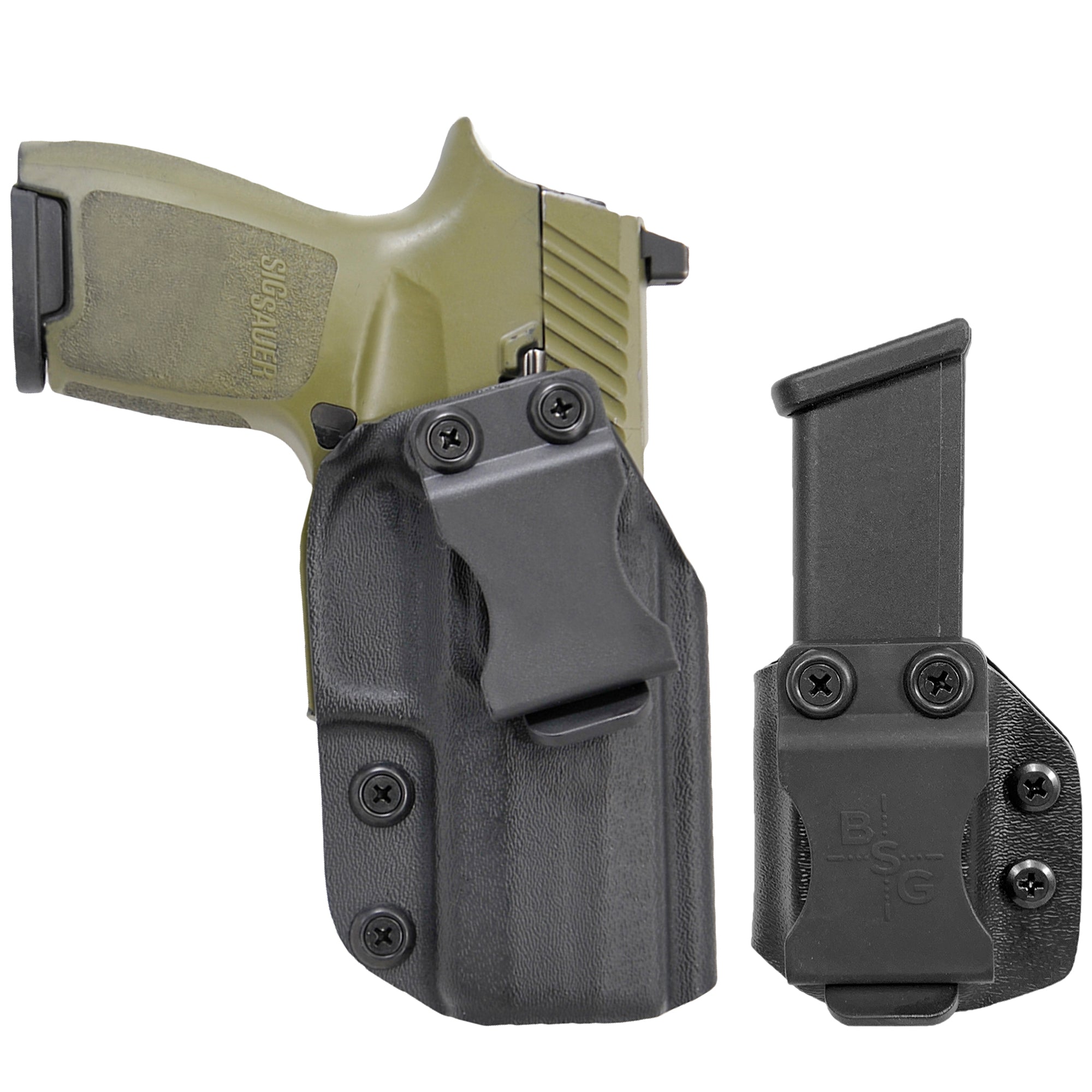 Iwb holster with outlet mag holder