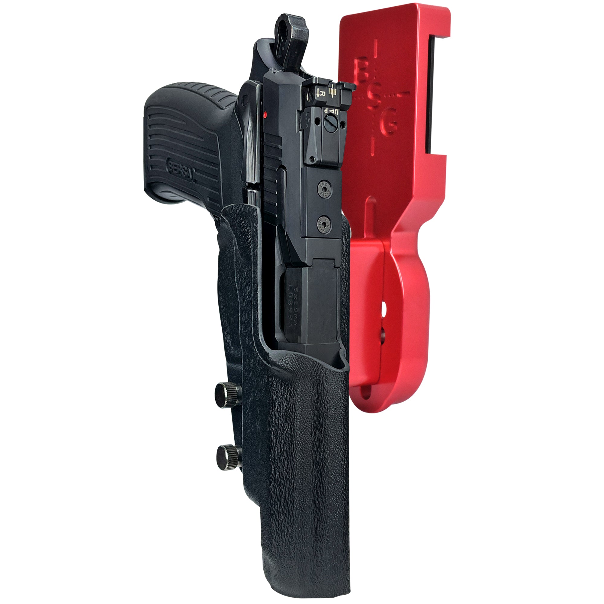 Bersa TPR9 XT Pro Heavy Duty Competition Holster in Red / Black