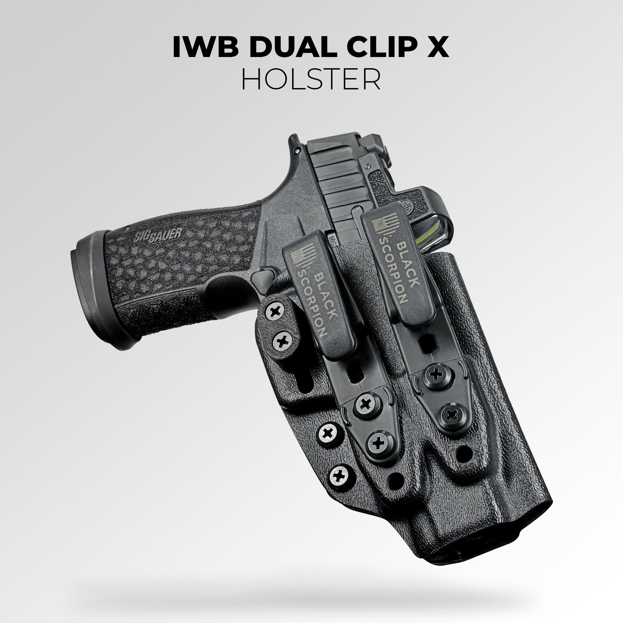 Glock 19, 23, 45 (Gen-5) w/ Streamlight TLR-7X AIWB Dual Clip X Holster