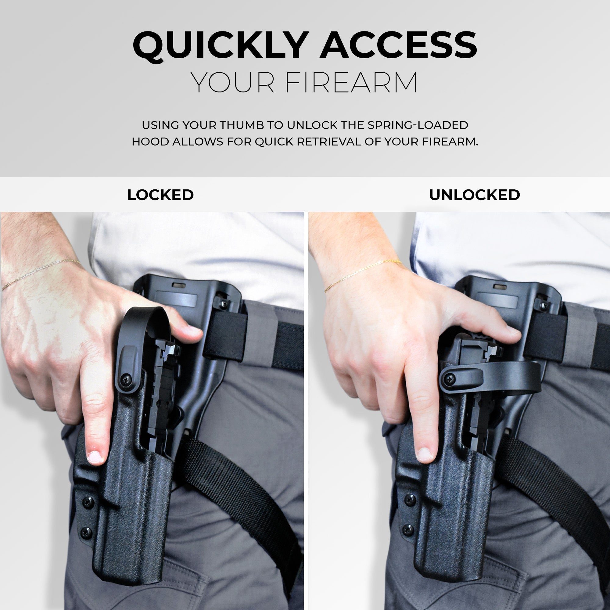 Glock 17, 22, 44, 45 Level II Duty Drop & Offset Holster