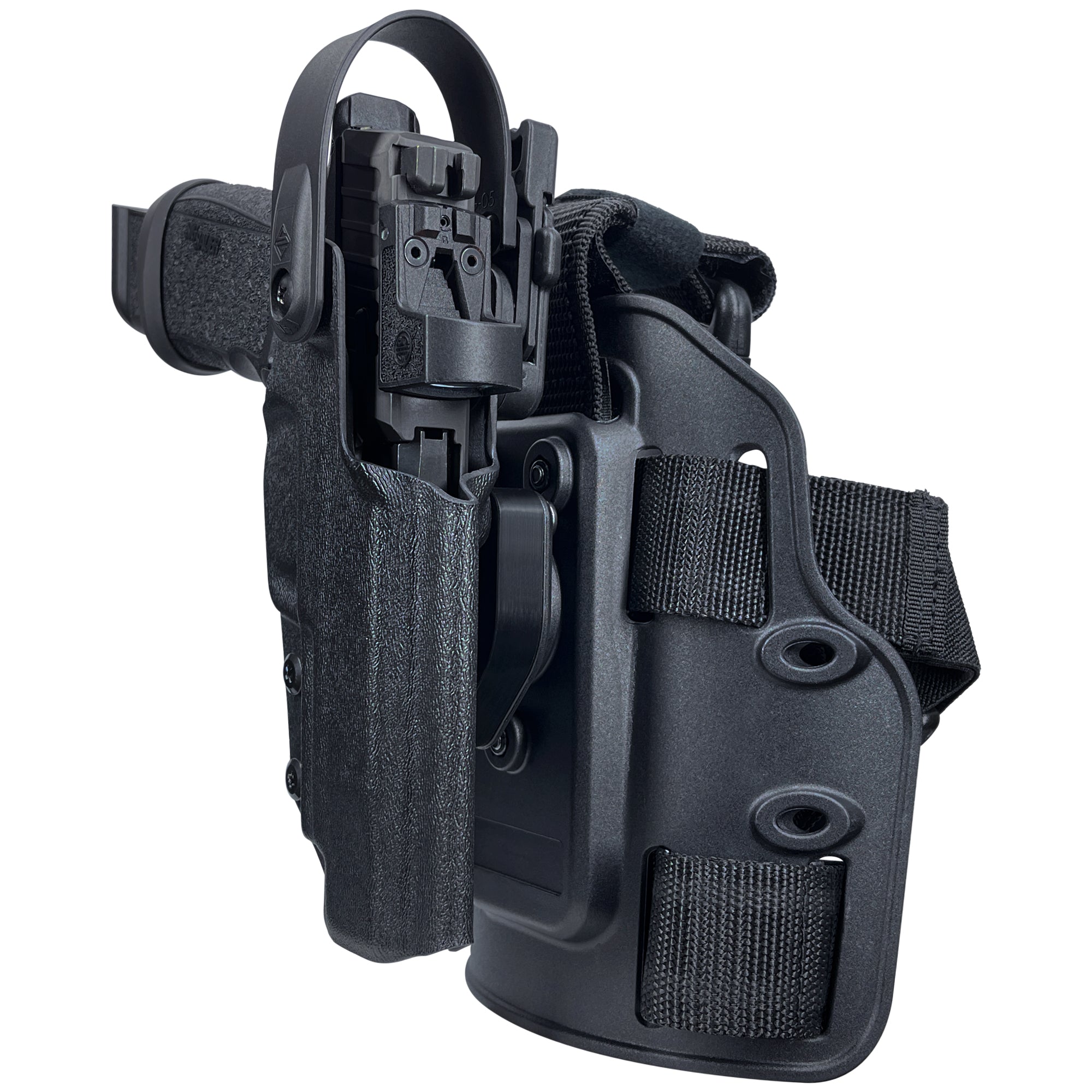 Level II Duty Drop Leg Holster for Sig Sauer P365 Fuse in Black