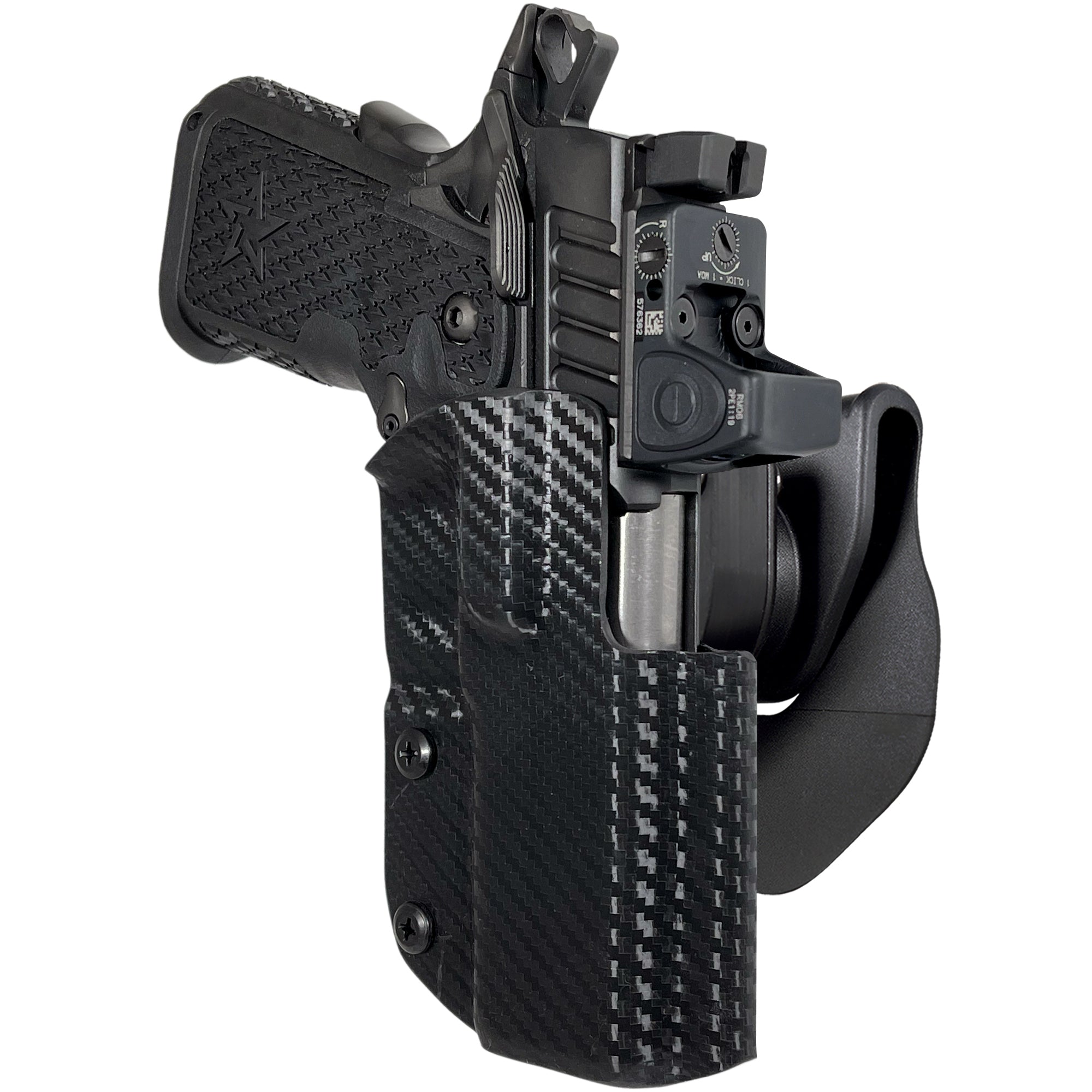 OWB Quick Release Paddle Holster in Carbon Fiber