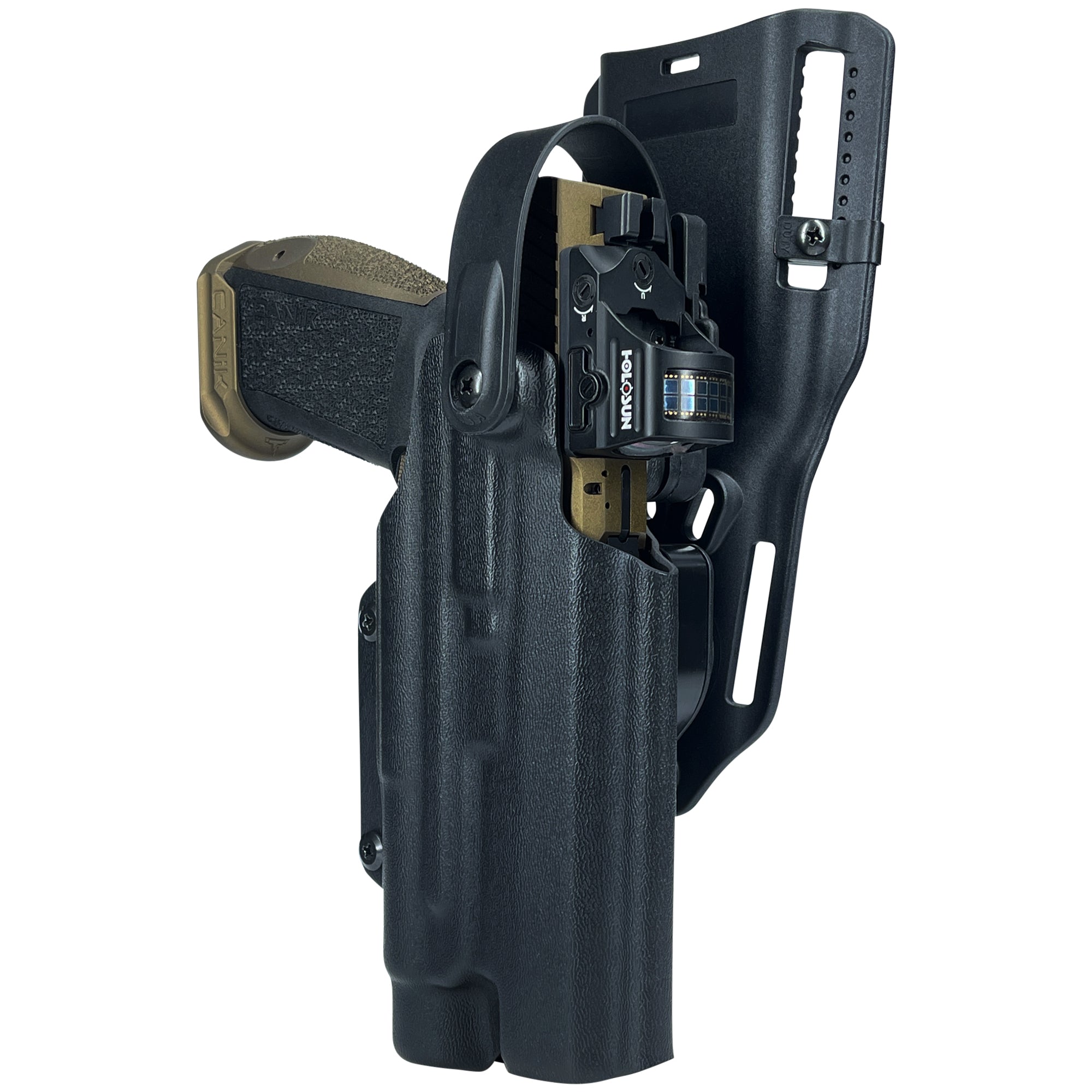 Level II Duty Drop and Offset Holster for TTI Combat w/ TLR1 in Black