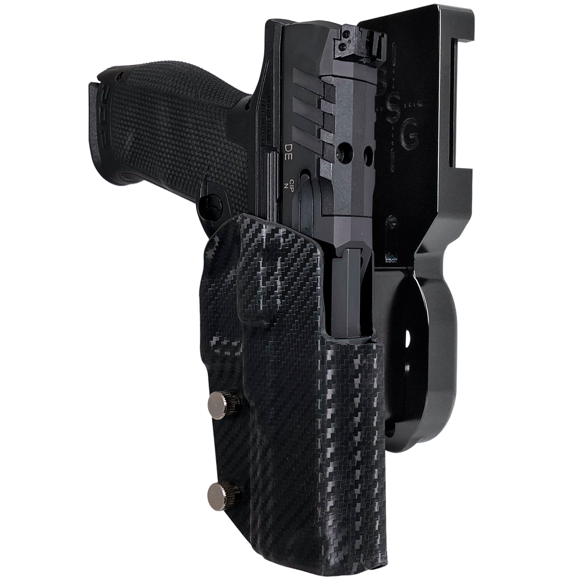 Walther PDP 4'' Pro Heavy Duty Competition Holster in Black / Carbon Fiber