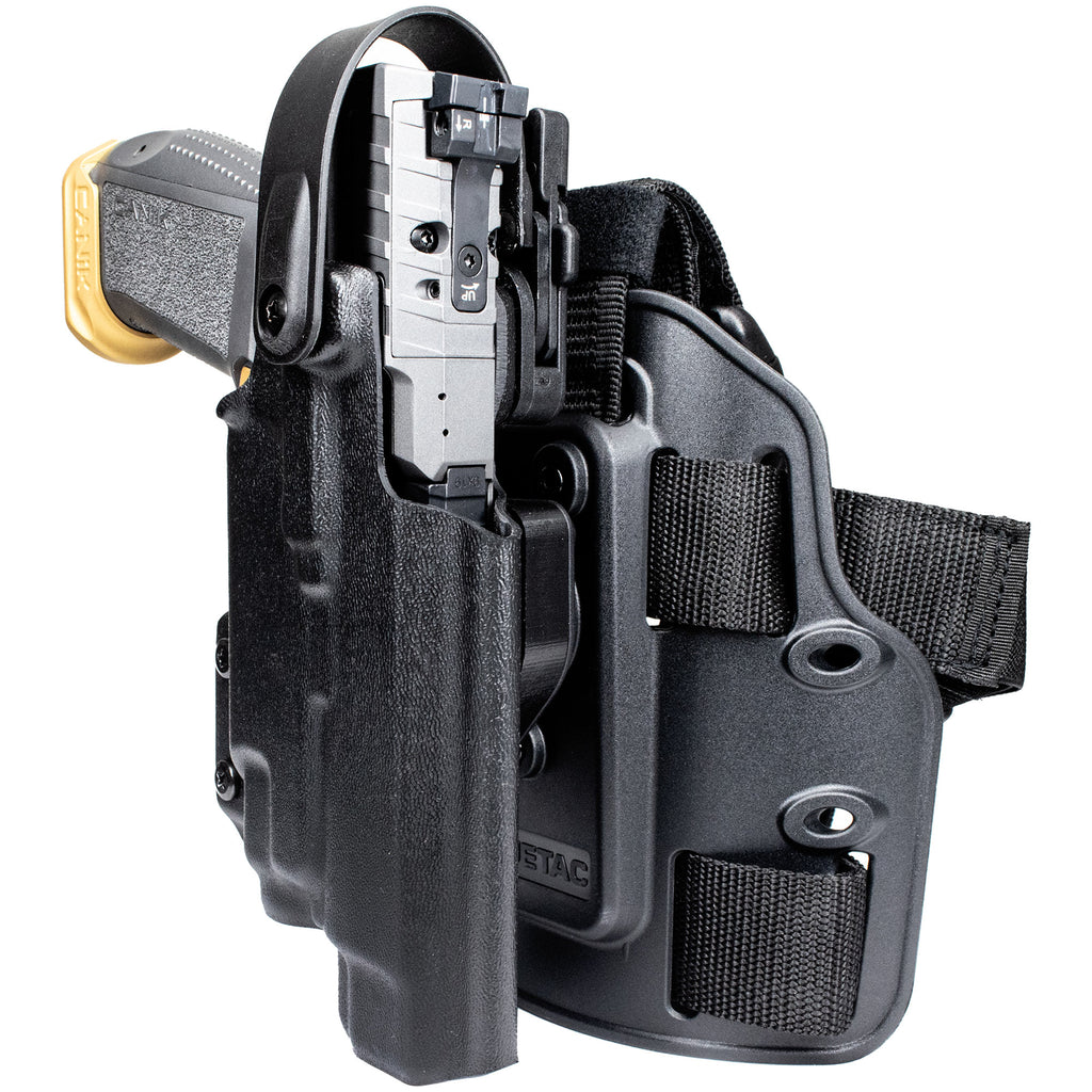 Canik Rival w/ TLR-7/TLR-8 Level II Duty Drop Leg Holster