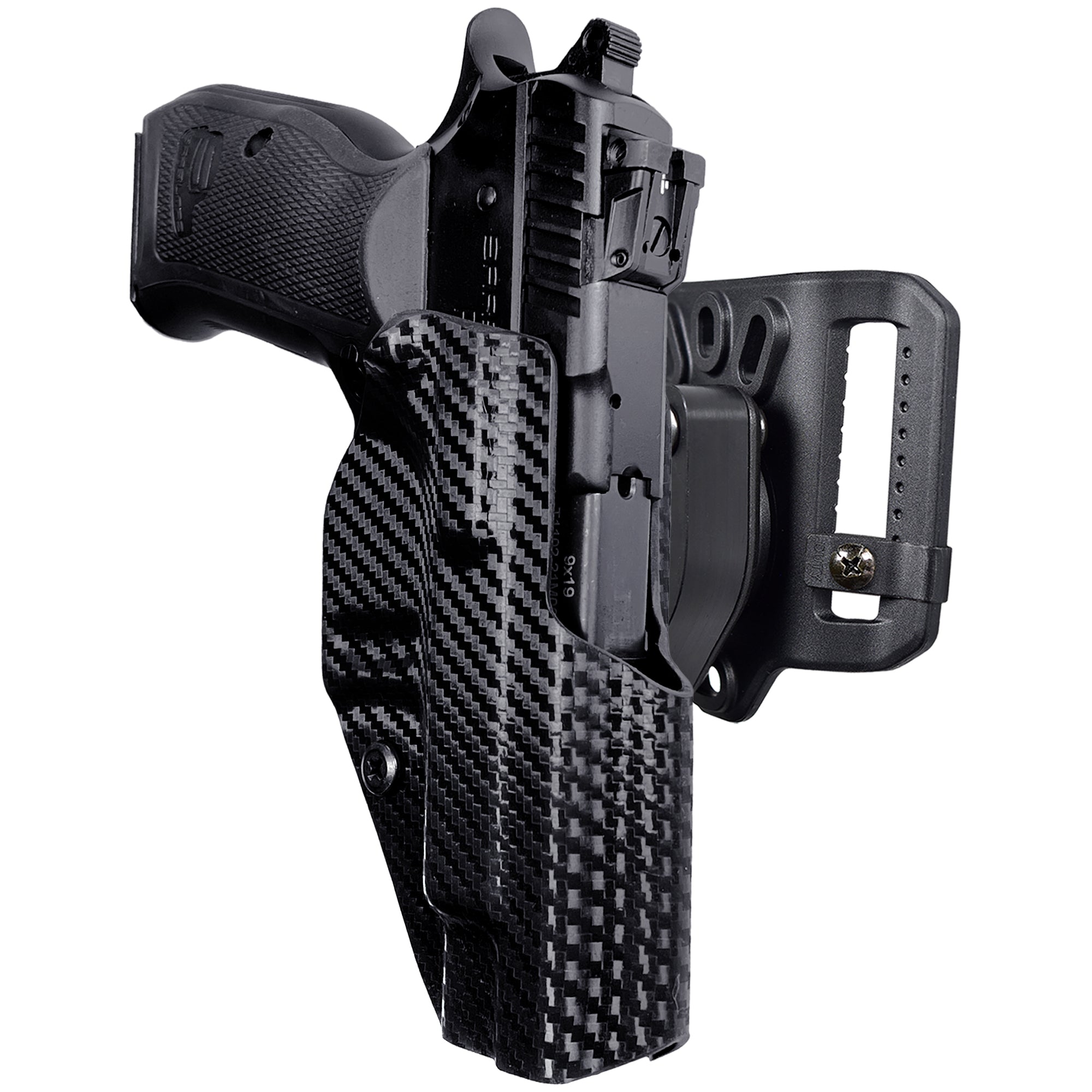 Quick Release Belt Loop Holster in Carbon Fiber