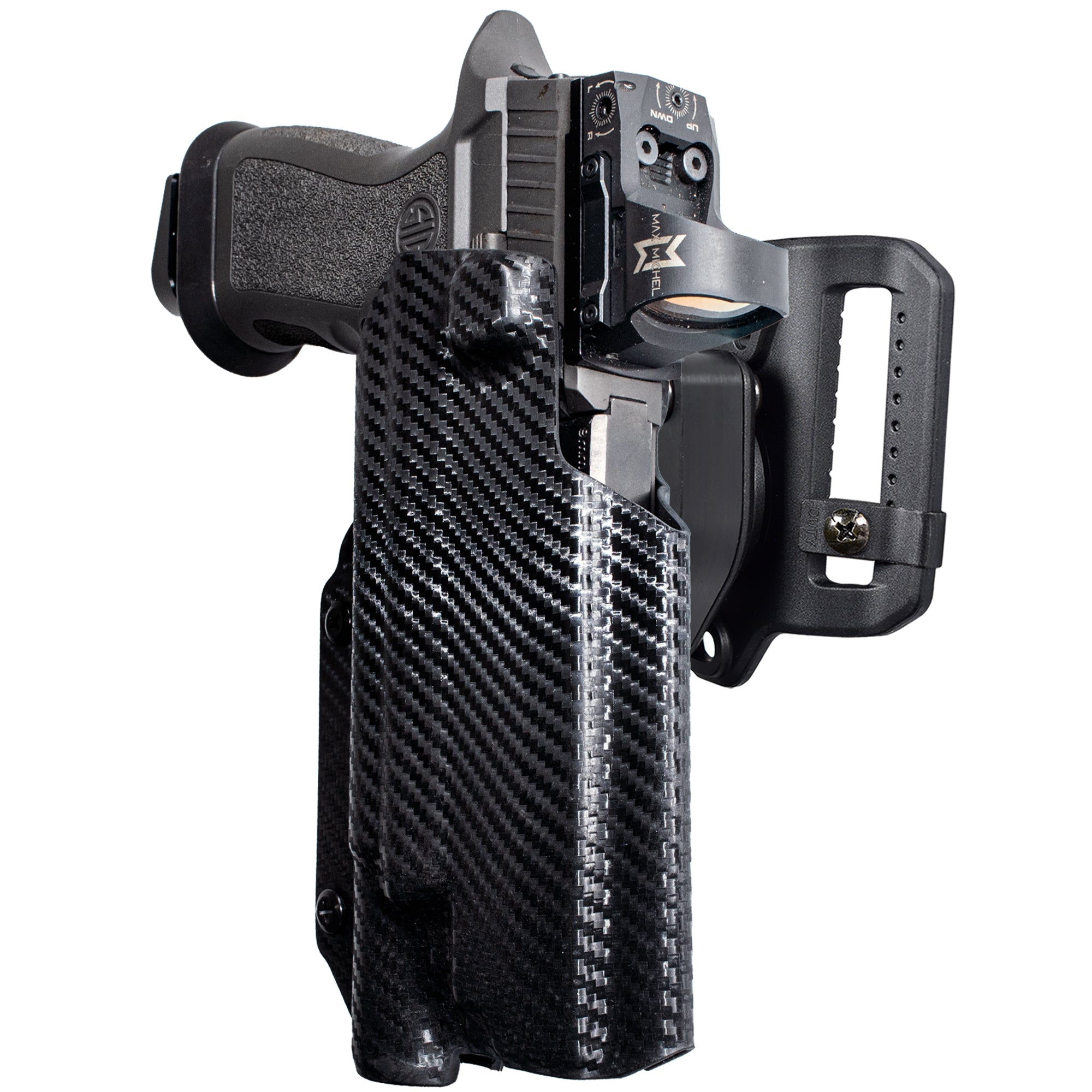 Quick Release Belt Loop Holster in Carbon Fiber