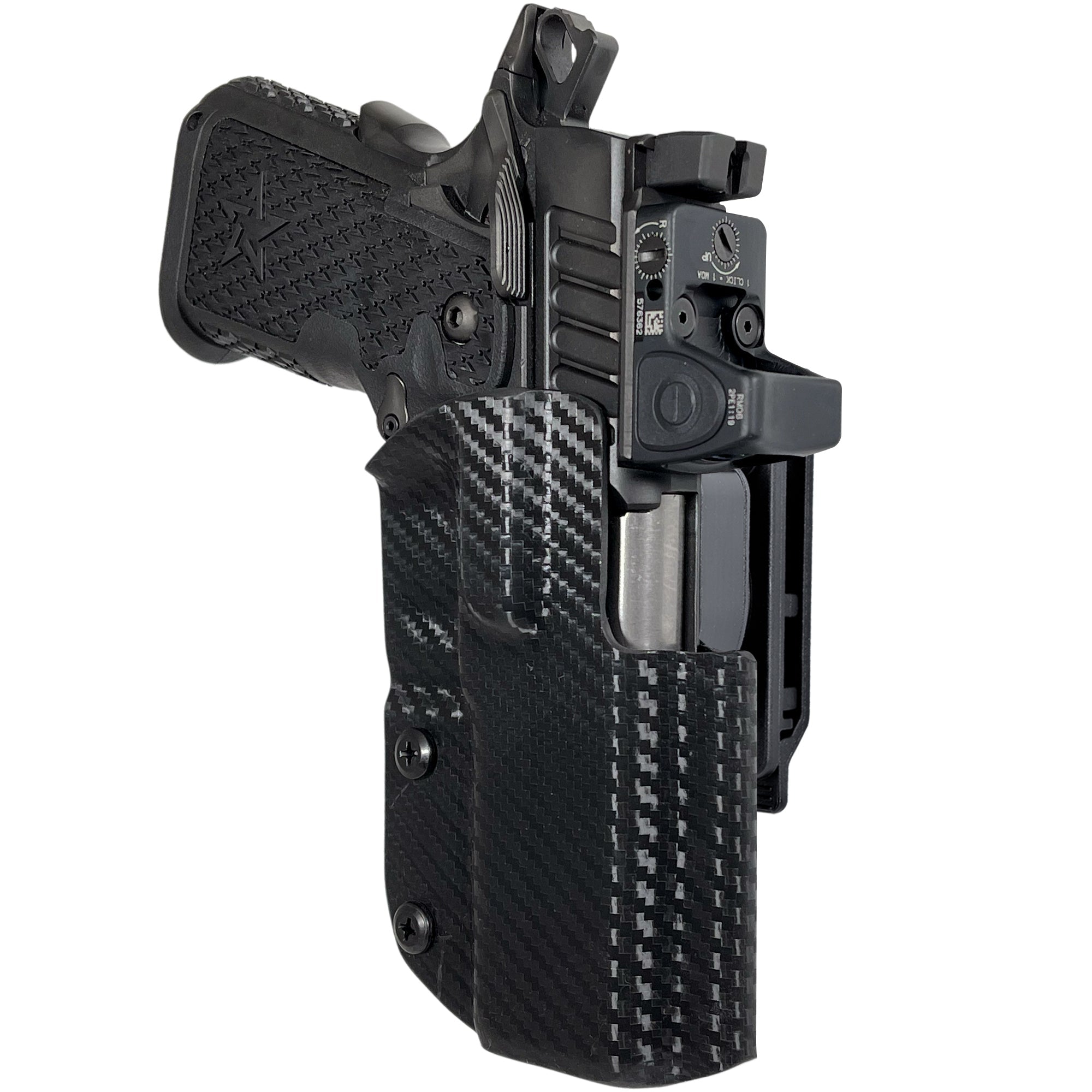 OWB Quick Release IDPA Holster in Carbon Fiber